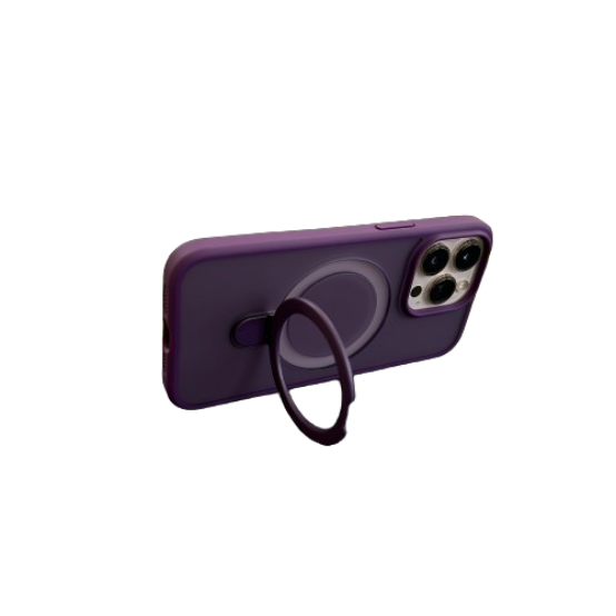 Чохол Slim Matte Case with ring stand iPhone 15 Purple